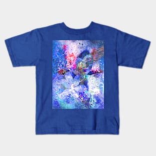 Mysterious Blue Lady Kids T-Shirt